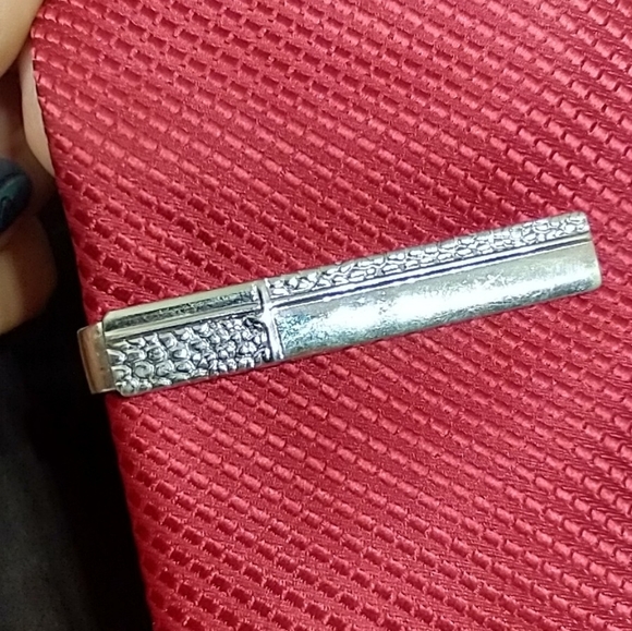 Speidel vintage tie bar necktie clip silvertone - Picture 4 of 5